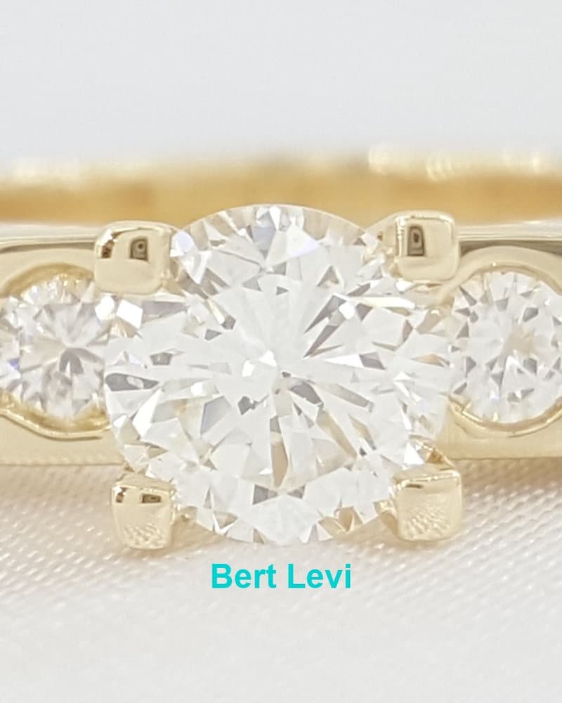 Round Brilliant Diamond Engagement Ring 18K Yellow Gold 1.22 ct GIA Rtl $5500