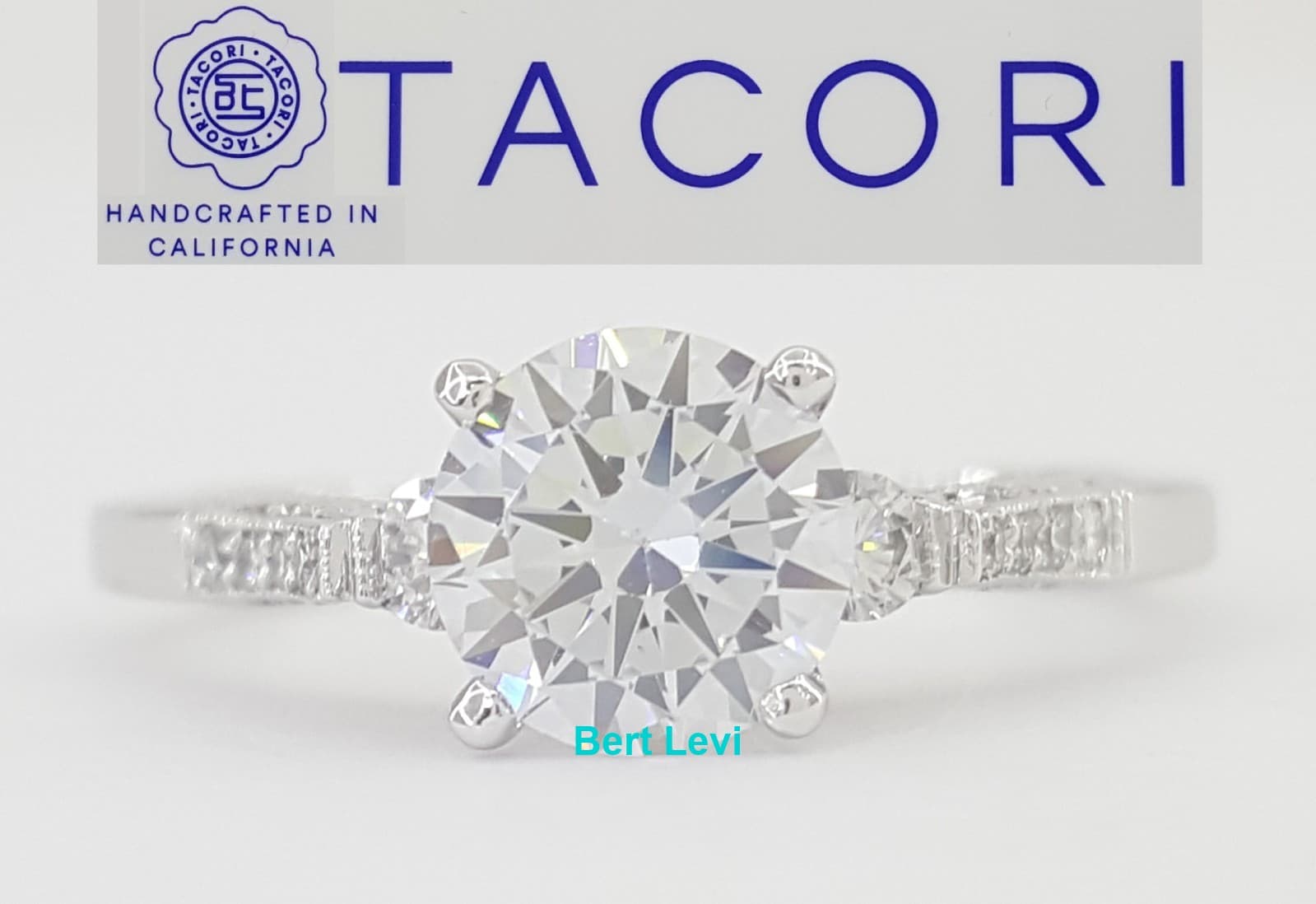 Tacori Semi-Mount Diamond Solitaire Engagement Ring 0.2 ct 18k Gold Rtl $2,390