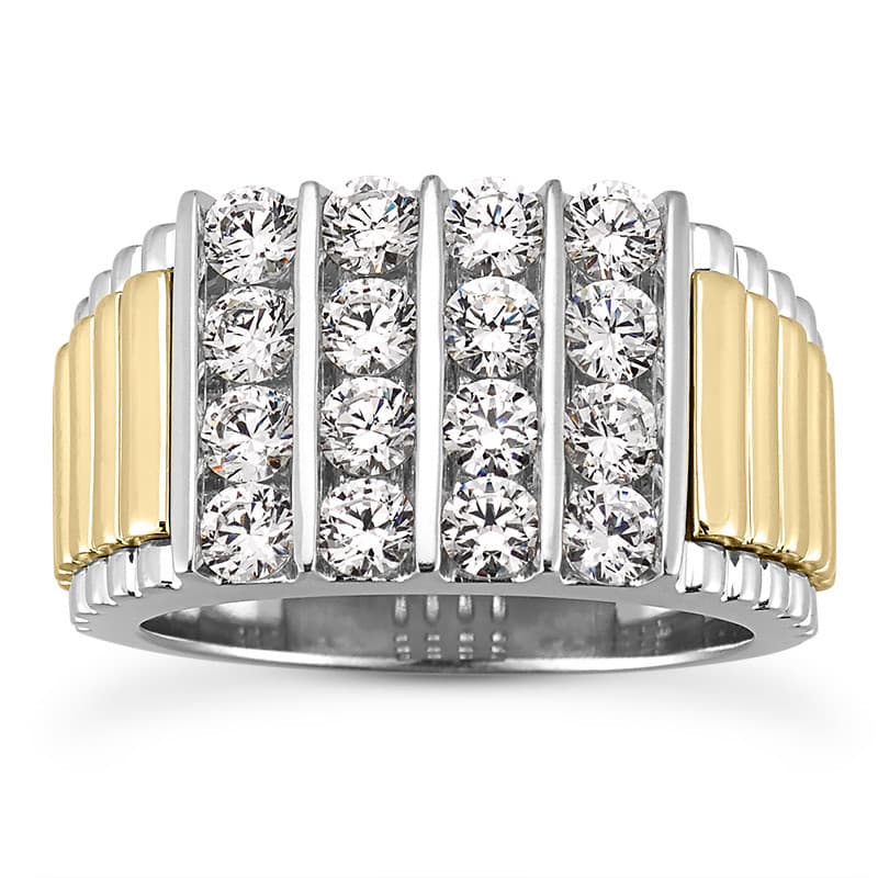 Mens 14KT White Gold Platinum Wedding Band MR1443
