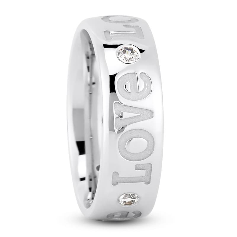 Ladies 14KT White Gold Platinum Traditional Wedding Band DB1347-7MM