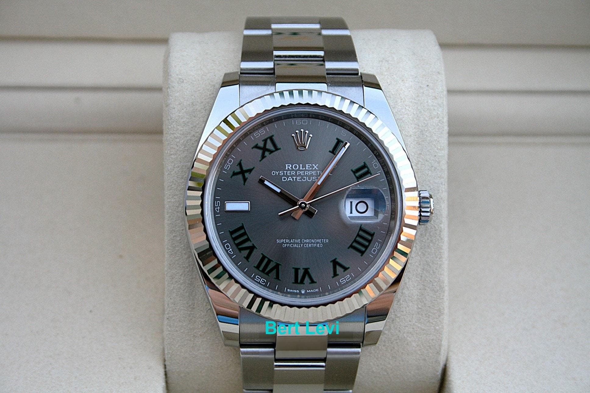 ROLEX 126334 DATEJUST 41 WATCH WITH WIMBLEDON DIAL ON OYSTER