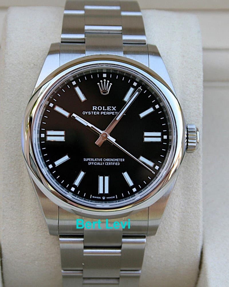 ROLEX 134300 OYSTER PERPETUAL WATCH BLACK DIAL