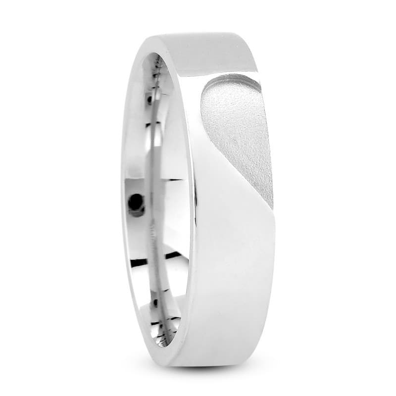 Ladies 14KT White Gold Platinum Traditional Wedding Band DB1288-B