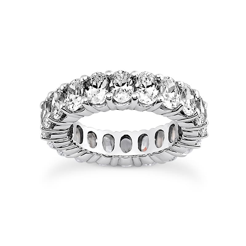 Ladies 14KT White Gold Platinum Eternity Wedding Band EWB312-4