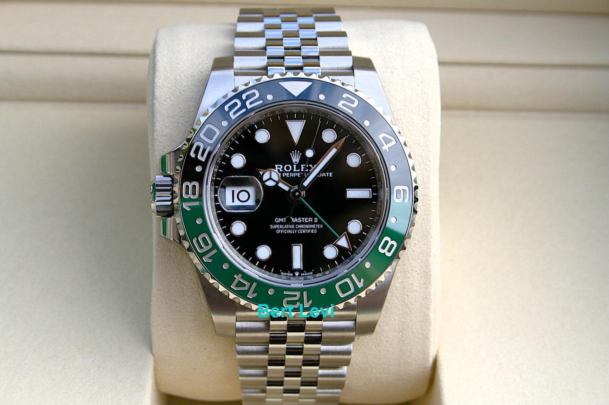 ROLEX 126720VTNR GMT MASTER II-LEFT HANDED SPRITE NIB