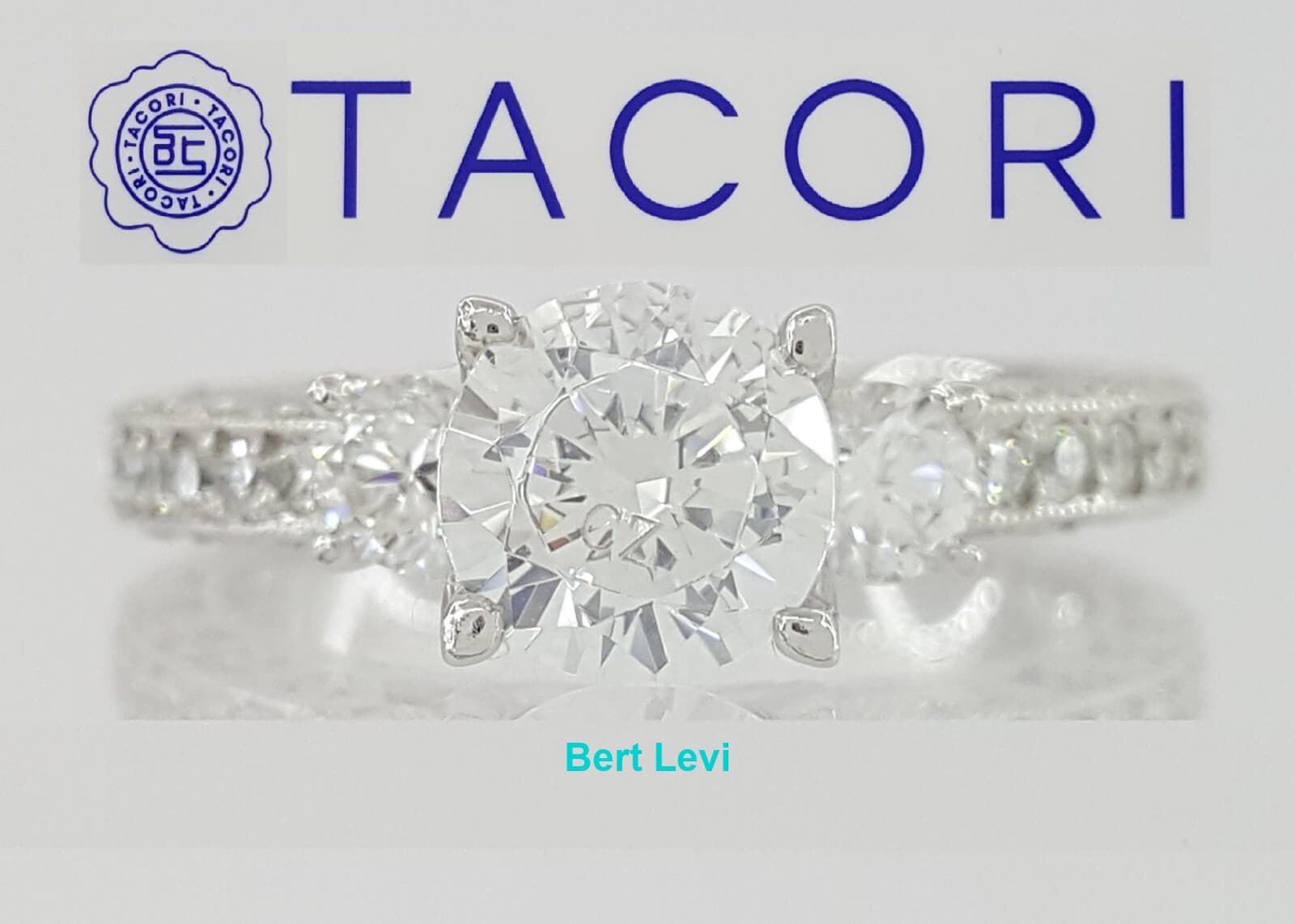 TACORI Crescent Platinum Semi-Mount Diamond Engagement Ring 0.9 ct Retail $7,760
