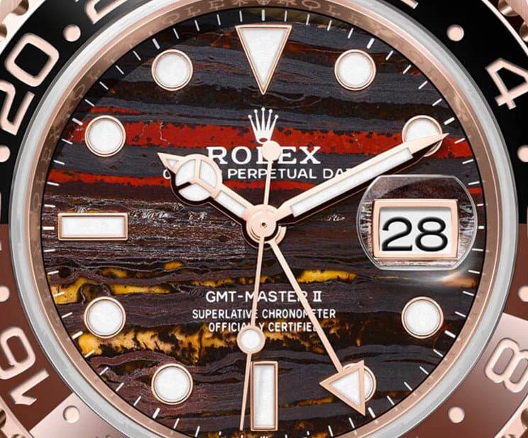 The 2025 Rolex GMT Master II with a Tiger Iron Dial