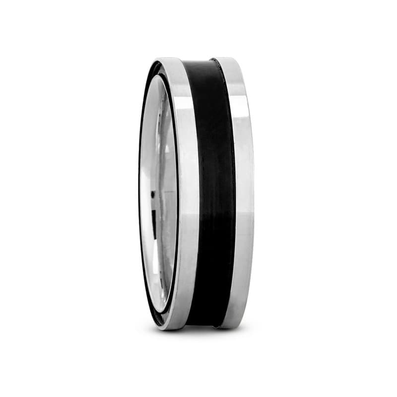 Mens 14KT White Gold Platinum Traditional Wedding Band M8007