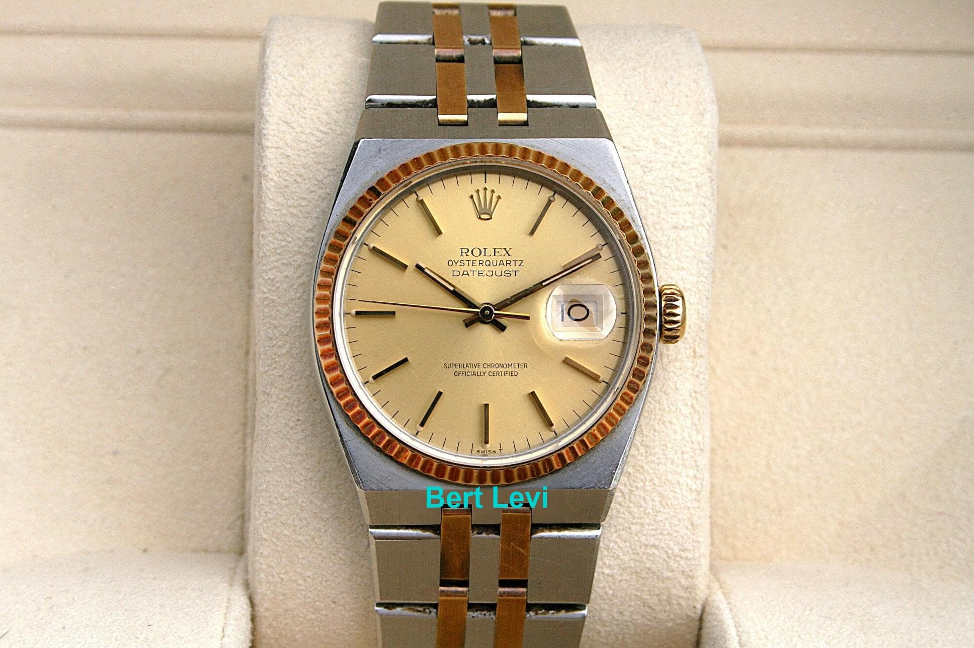 ROLEX 17013 DATEJUST OYSTERQUARTZ WATCH 18K/SS