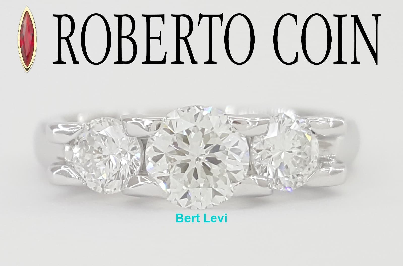 Roberto Coin Cento C Diamond Three-Stone Ring Platinum 1.09 ct