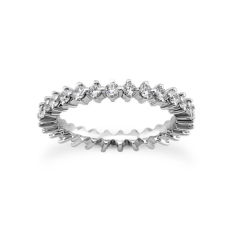 Ladies 14KT White Gold Platinum Eternity Wedding Band EWB245-4