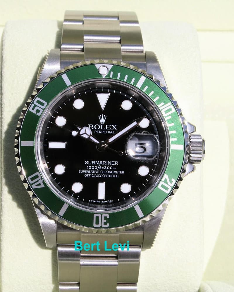 ROLEX 16610LV SUBMARINER GREEN ANNIVERSARY 50TH V NIB