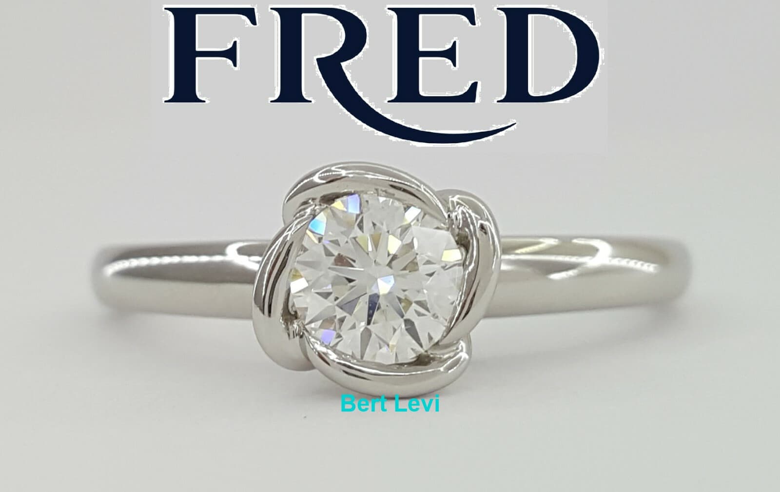 Fred of Paris Fleur Celeste Platinum 0.51 ct Round Diamond Engagement Ring G/VS2