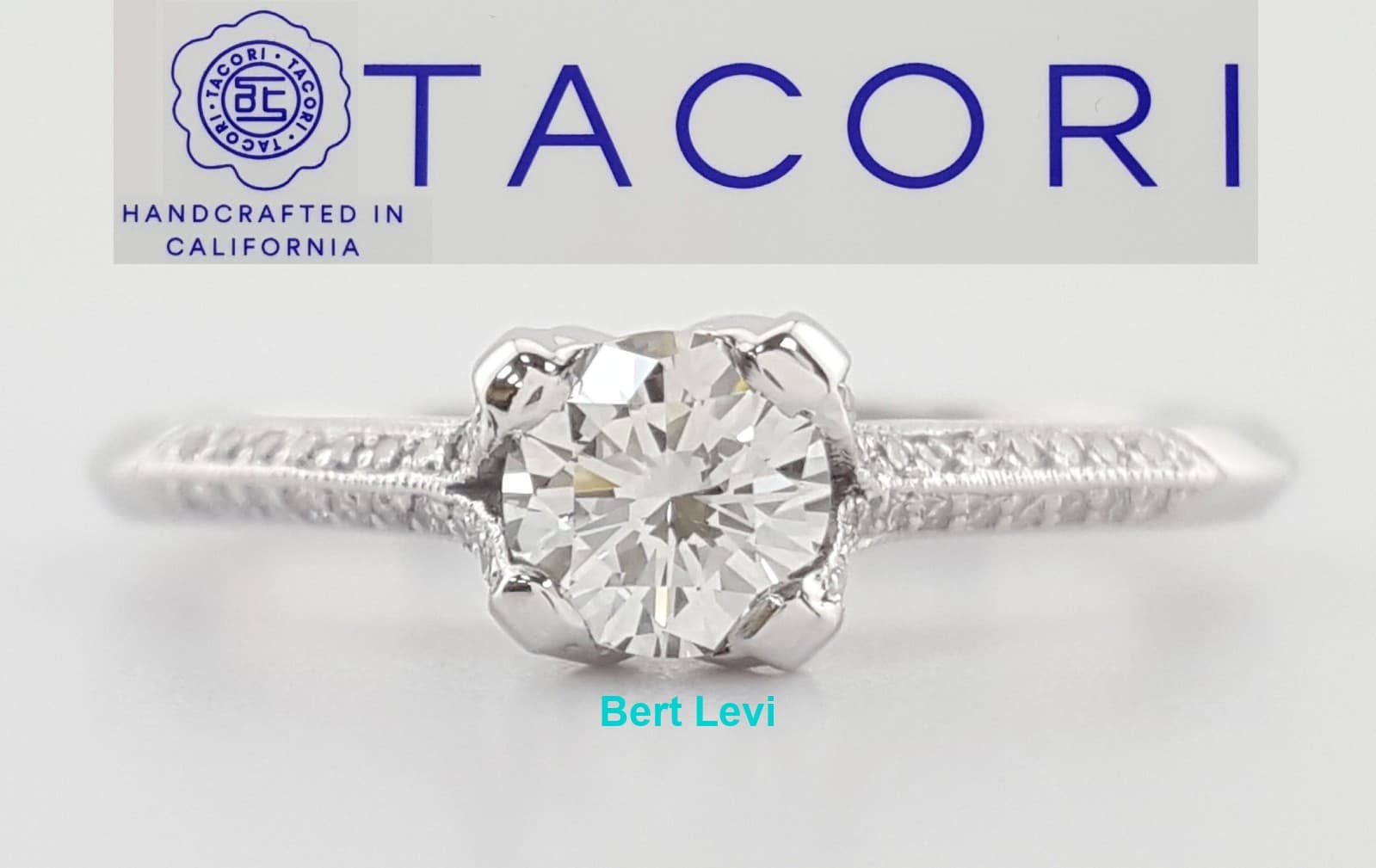 Tacori Round Diamond Solitaire 67255 Engagement Ring 0.45 ct Platinum $4720