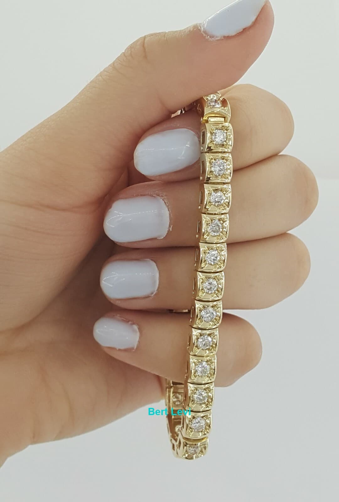 Round Brilliant Diamond Tennis Bracelet 24.6 Grams 7" 3.75 ct 14K Yellow Gold