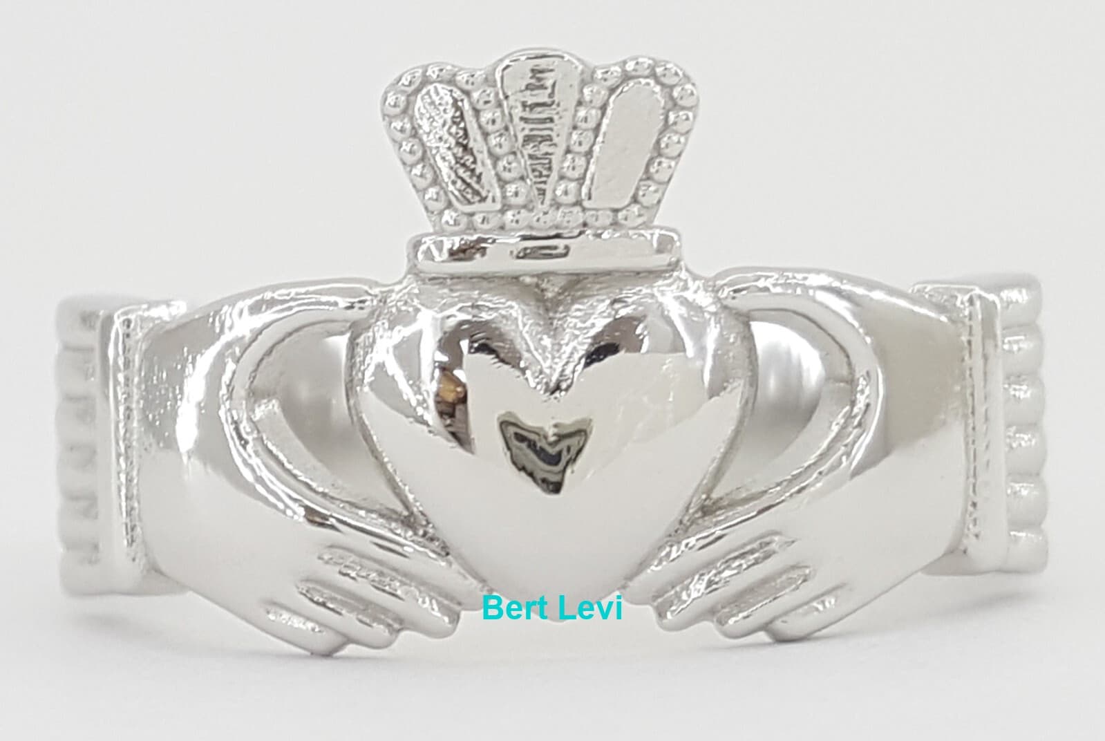 Claddagh Platinum Ring 12 mm 11.2 Grams