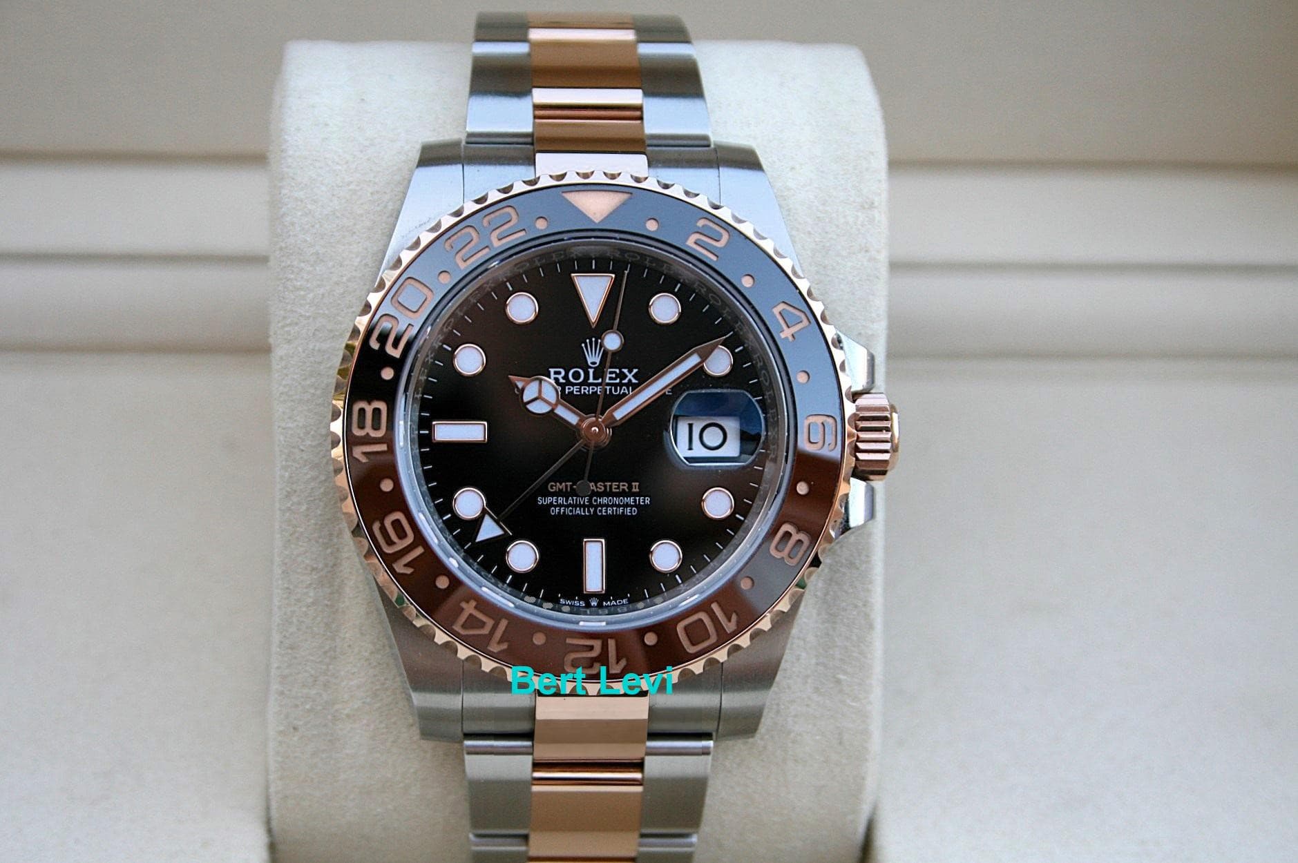 ROLEX 126711 GMT MASTER II ROSE GOLD & STEEL ROOTBEER