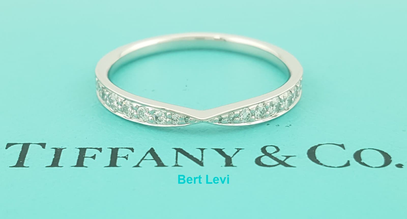 Tiffany & Co Harmony Diamond Wedding Band Platinum 2.5 mm 0.23 ct Retail $3,500