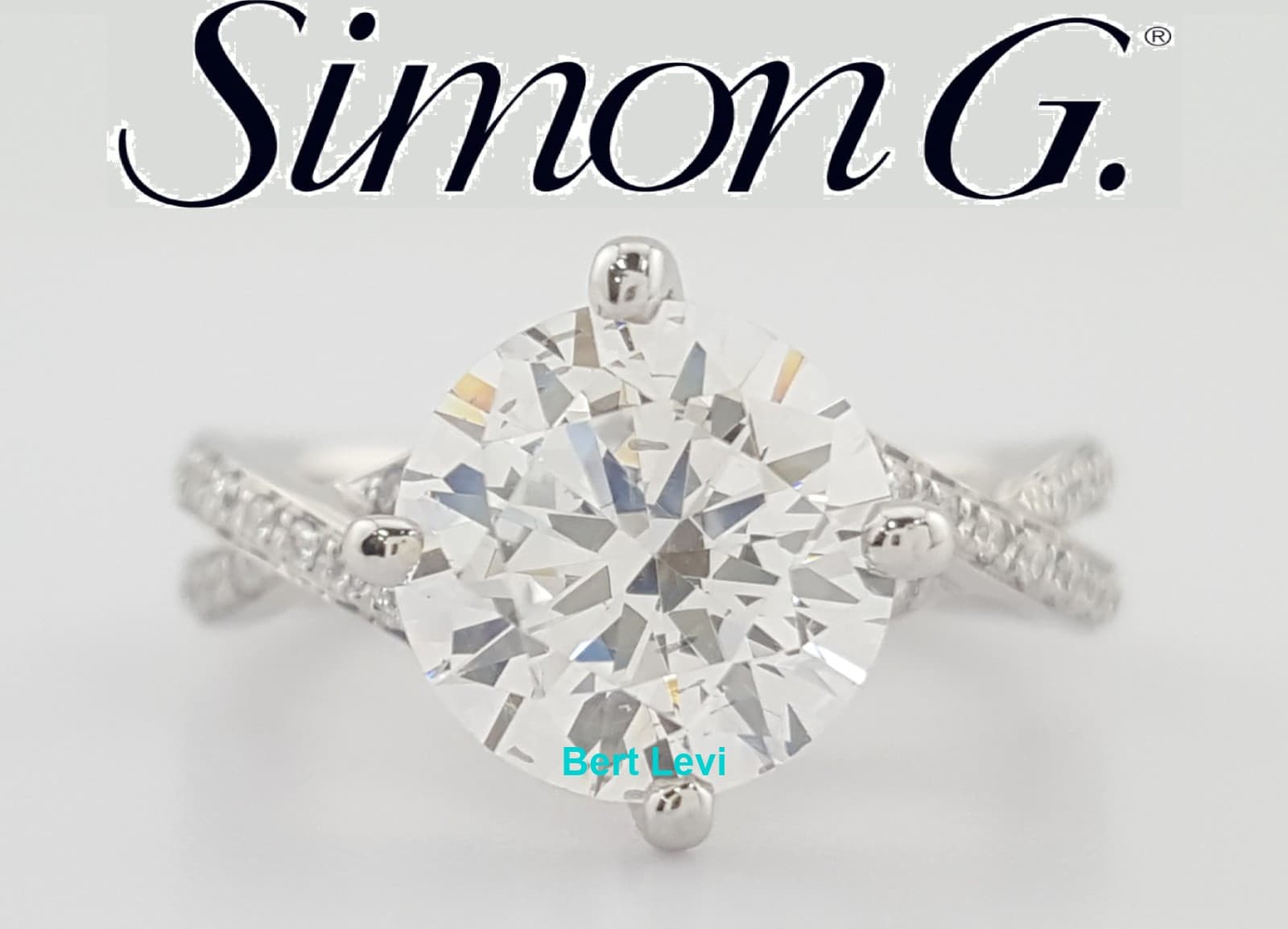 Simon G MR1394 Semi-Mount Diamond 0.14 ct Platinum Engagement Ring $2,710