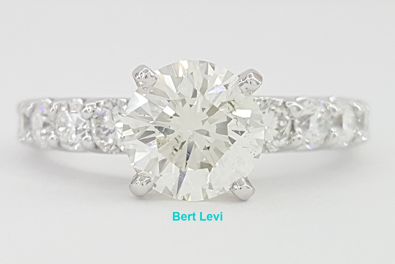 Round Diamond Solitaire Engagement Ring 2.31 ct 18K & Platinum Rtl $23k
