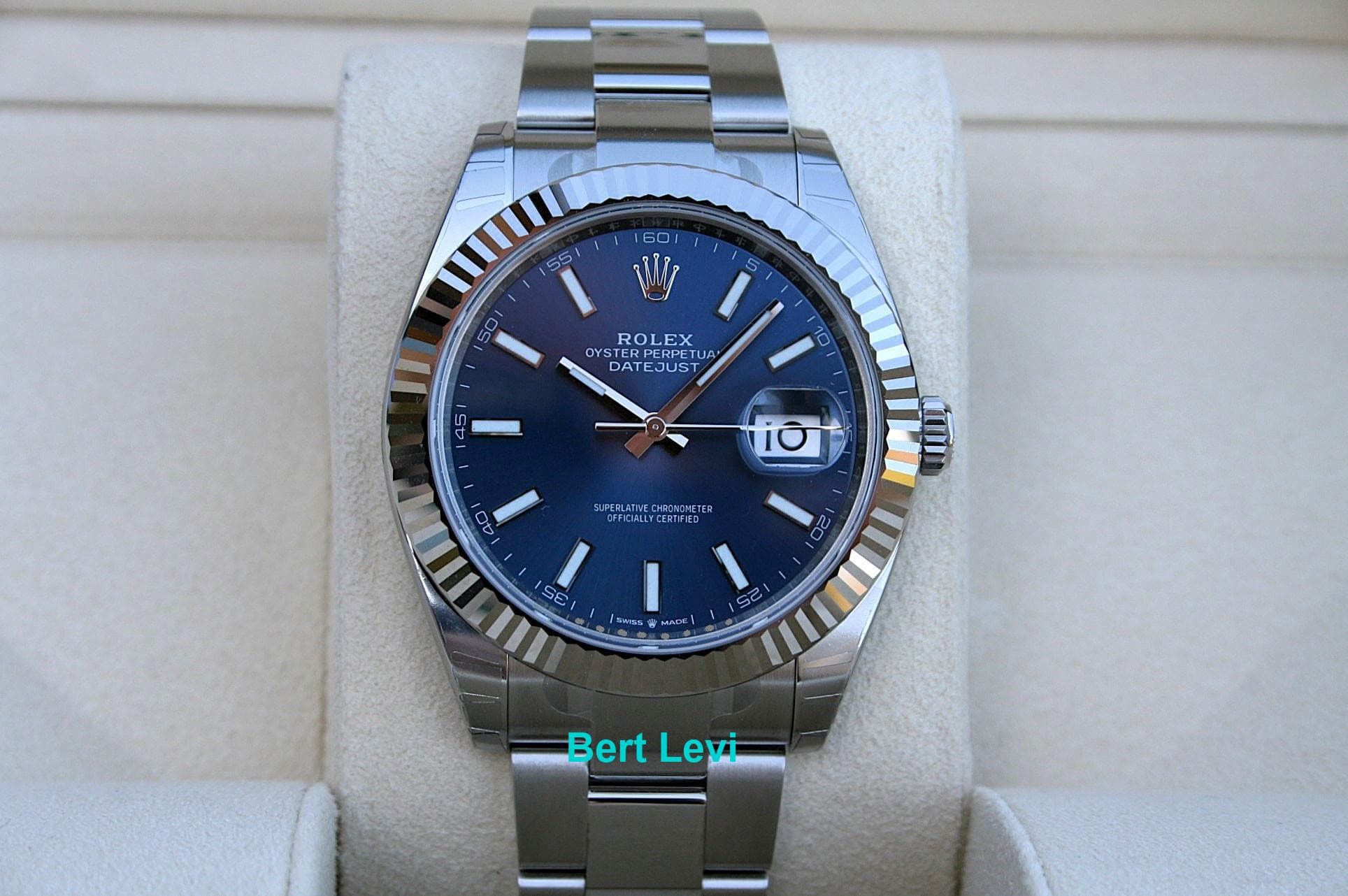 ROLEX 126334 DATEJUST 41MM OYSTER BLUE MARKER NIB