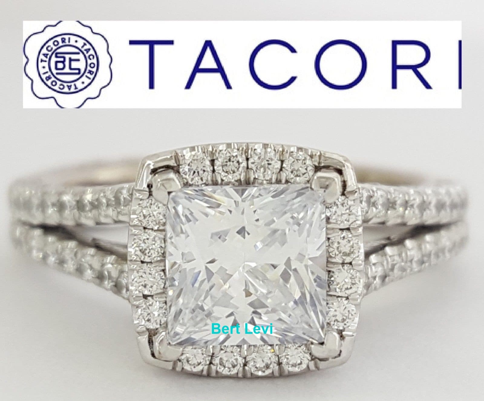 0.5 ct TACORI Petite Crescent HT2548PR6 18k White Semi-Mount Engagement Ring