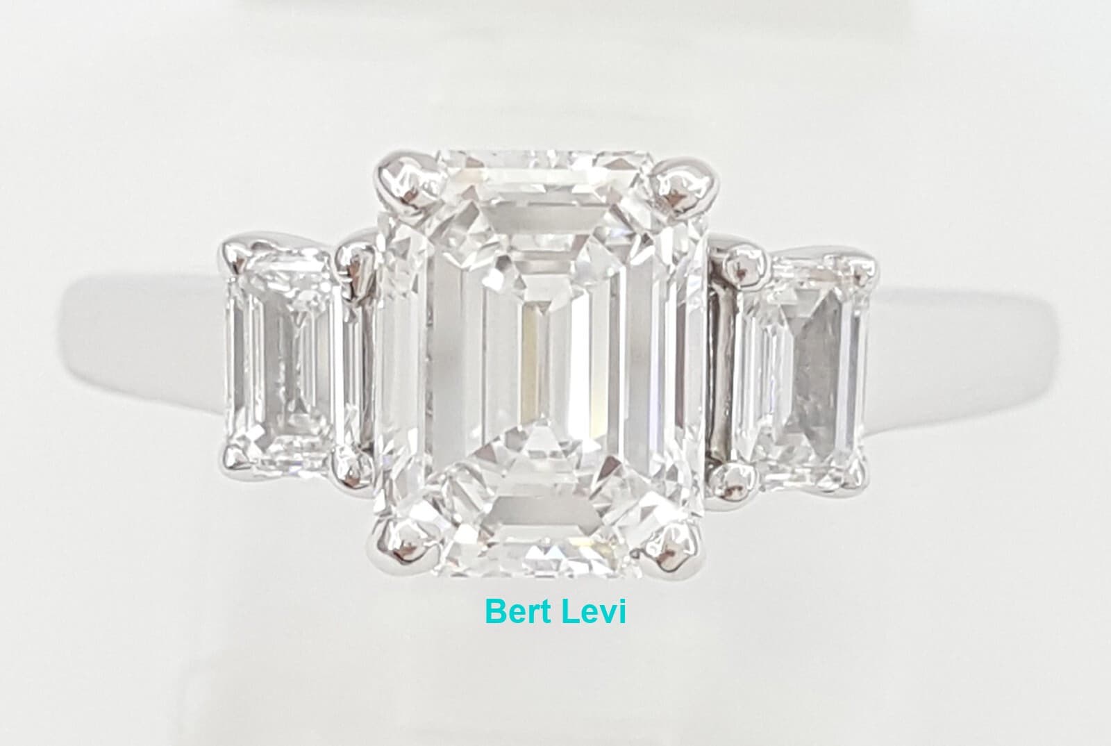 Emerald Cut Diamond 3-Stone Engagement Ring GIA 2.01 ct Platinum Retail $32k