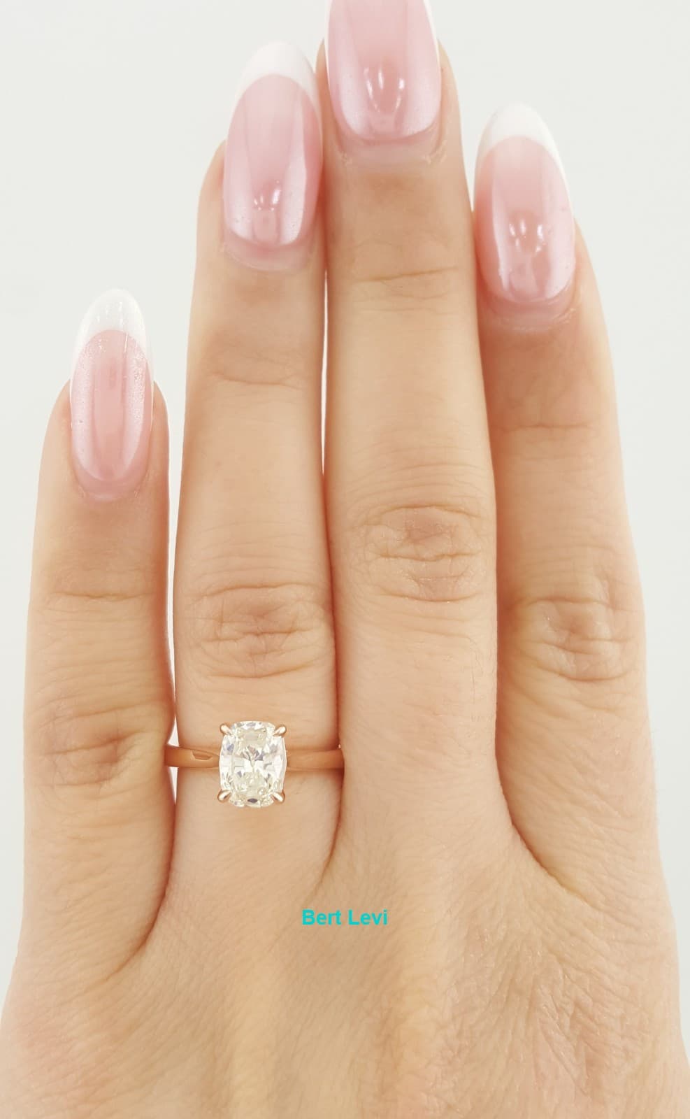 Antique Elongated Cushion Diamond Ring 1.08 ct 14k Rose Gold