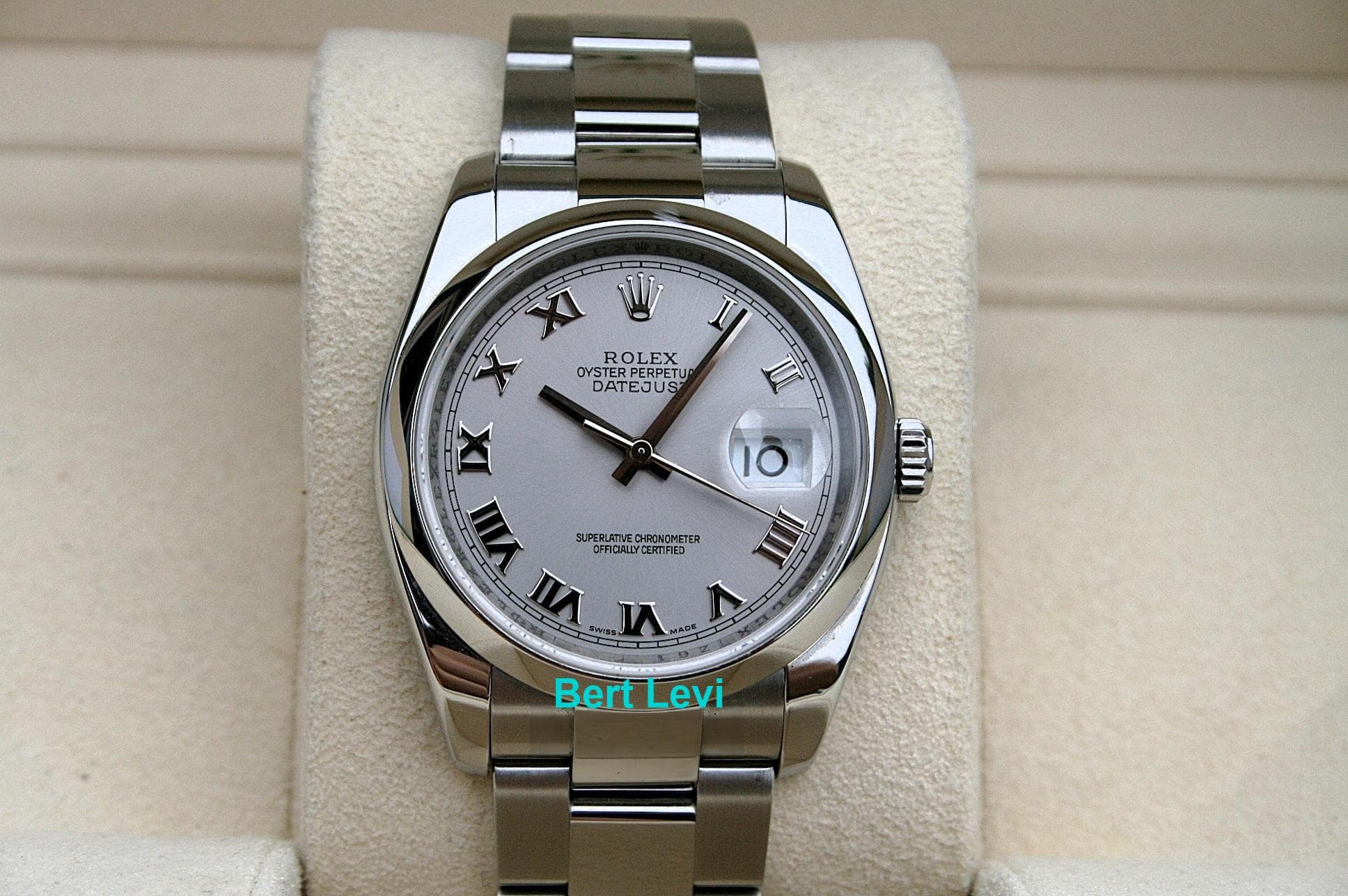ROLEX 116200 DATEJUST 36MM WATCH SILVER ROMAN