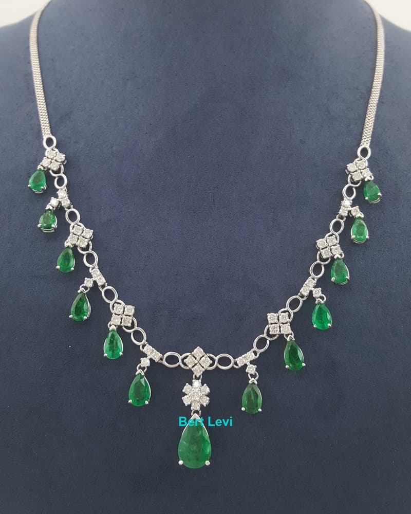 Colombian Emerald Diamond Drop Necklace 11.15 ct 18k Gold 18.8 Gr Rtl $30K