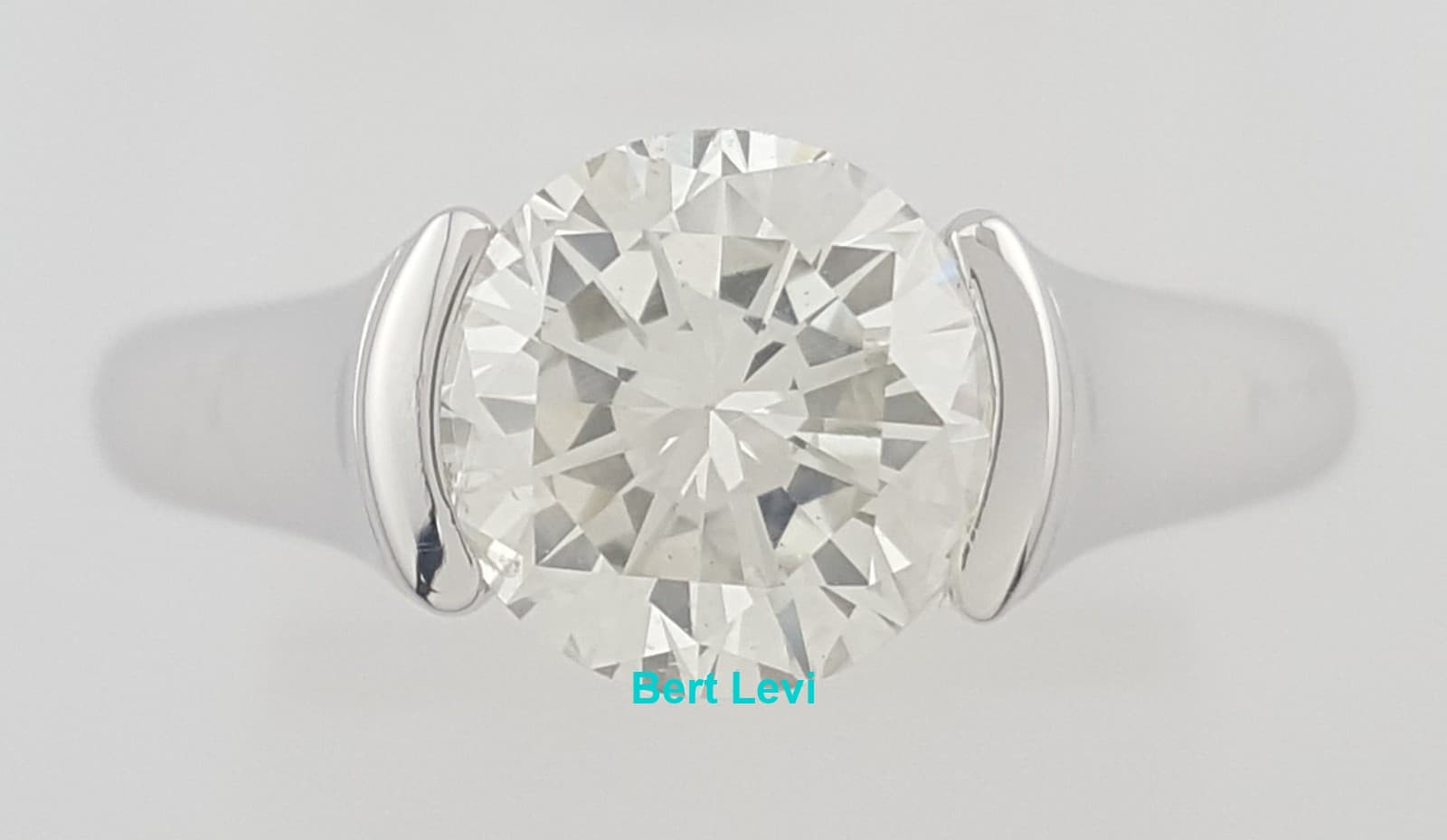 Round Diamond Solitaire Engagement Ring 1.57 ct 18k White Gold Rtl $19K