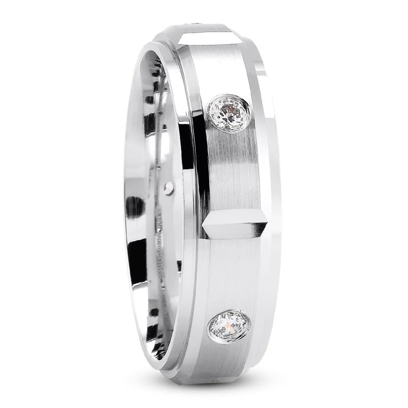 Ladies 14KT White Gold Platinum Traditional Wedding Band DB1221-5