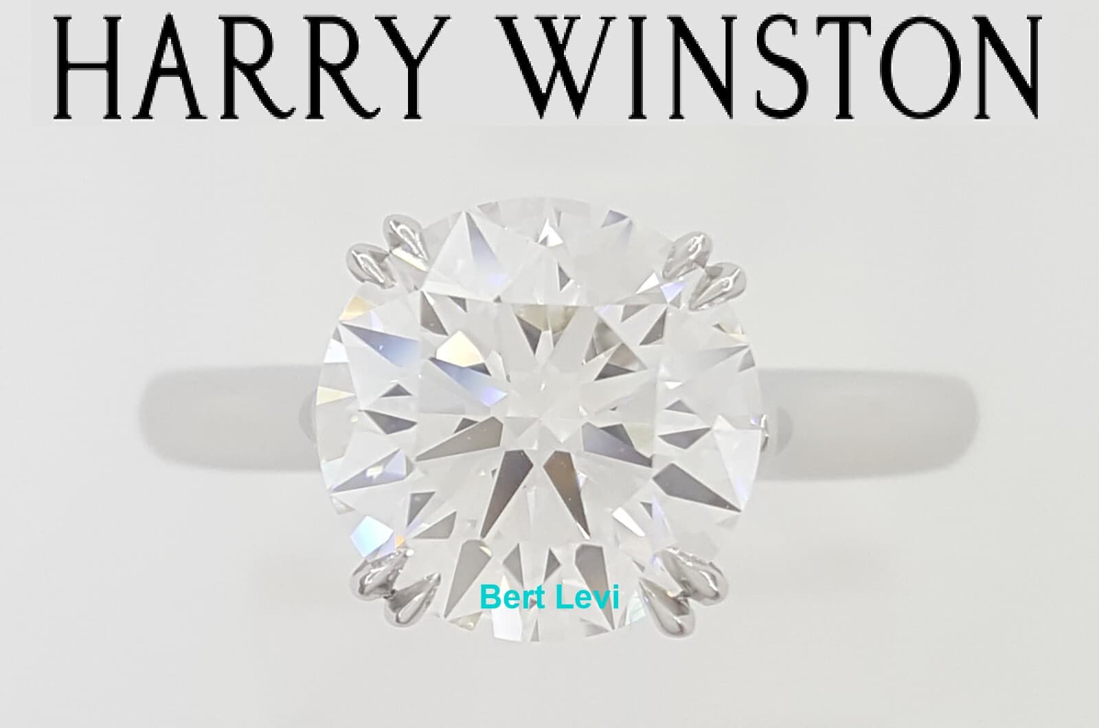 Harry Winston Solitaire Round Diamond Engagement Ring 2.34 ct E/VS1 Retail $98K
