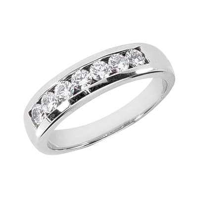 Mens 14KT White Gold Platinum Wedding Band MR1184