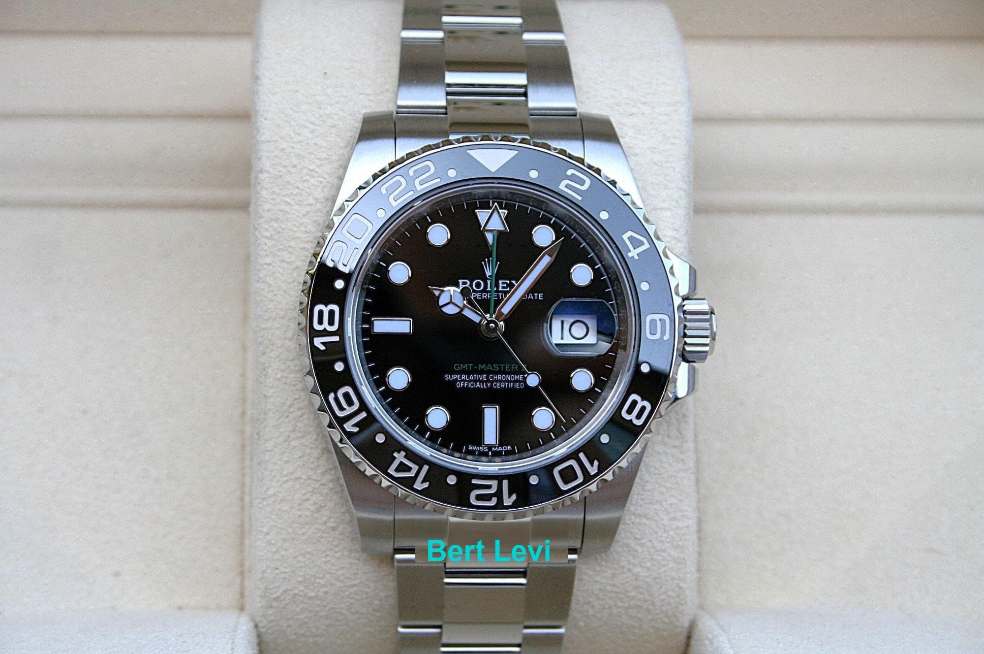 ROLEX 116710 GMT MASTER II WATCH BLACK BEZEL