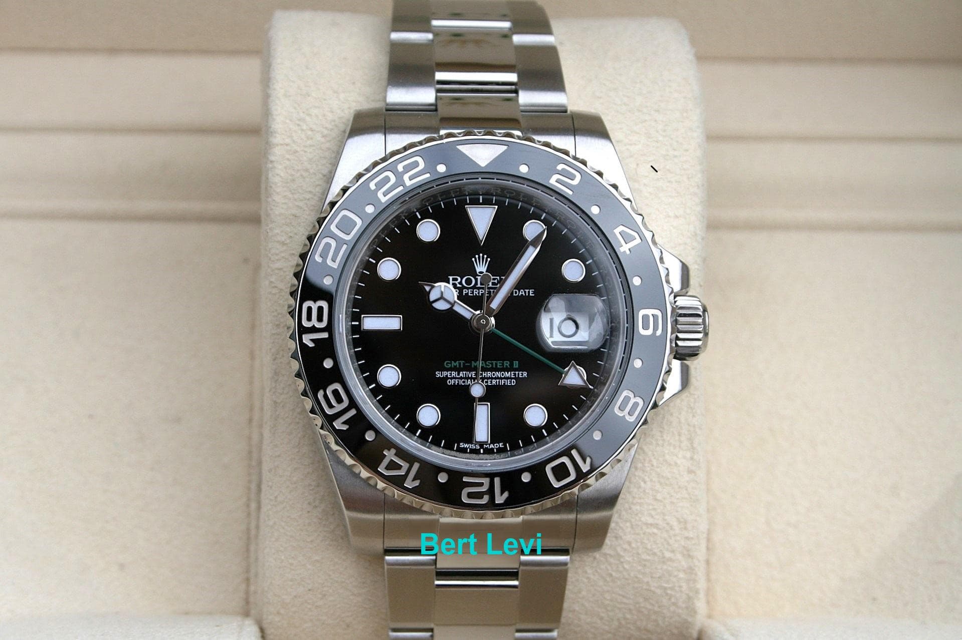 ROLEX 116710 GMT MASTER II WATCH BLACK BEZEL