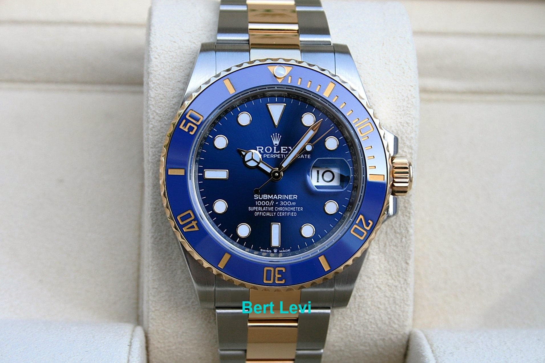 ROLEX 126613 SUBMARINER WATCH 18K/SS 41MM BLUE