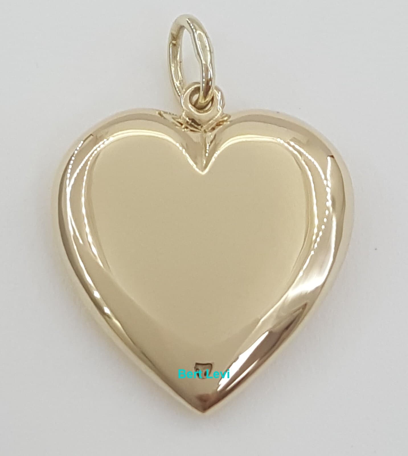 14k Yellow Gold Puff Heart Pendant 2.5 Grams 20.5mm