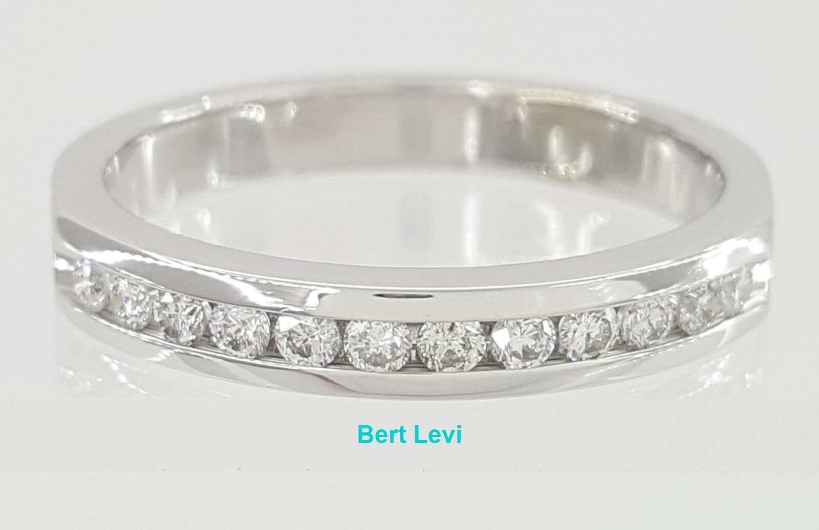 0.25 ct 14K White Gold Round Diamond Wedding Anniversary Band Ring 3 mm