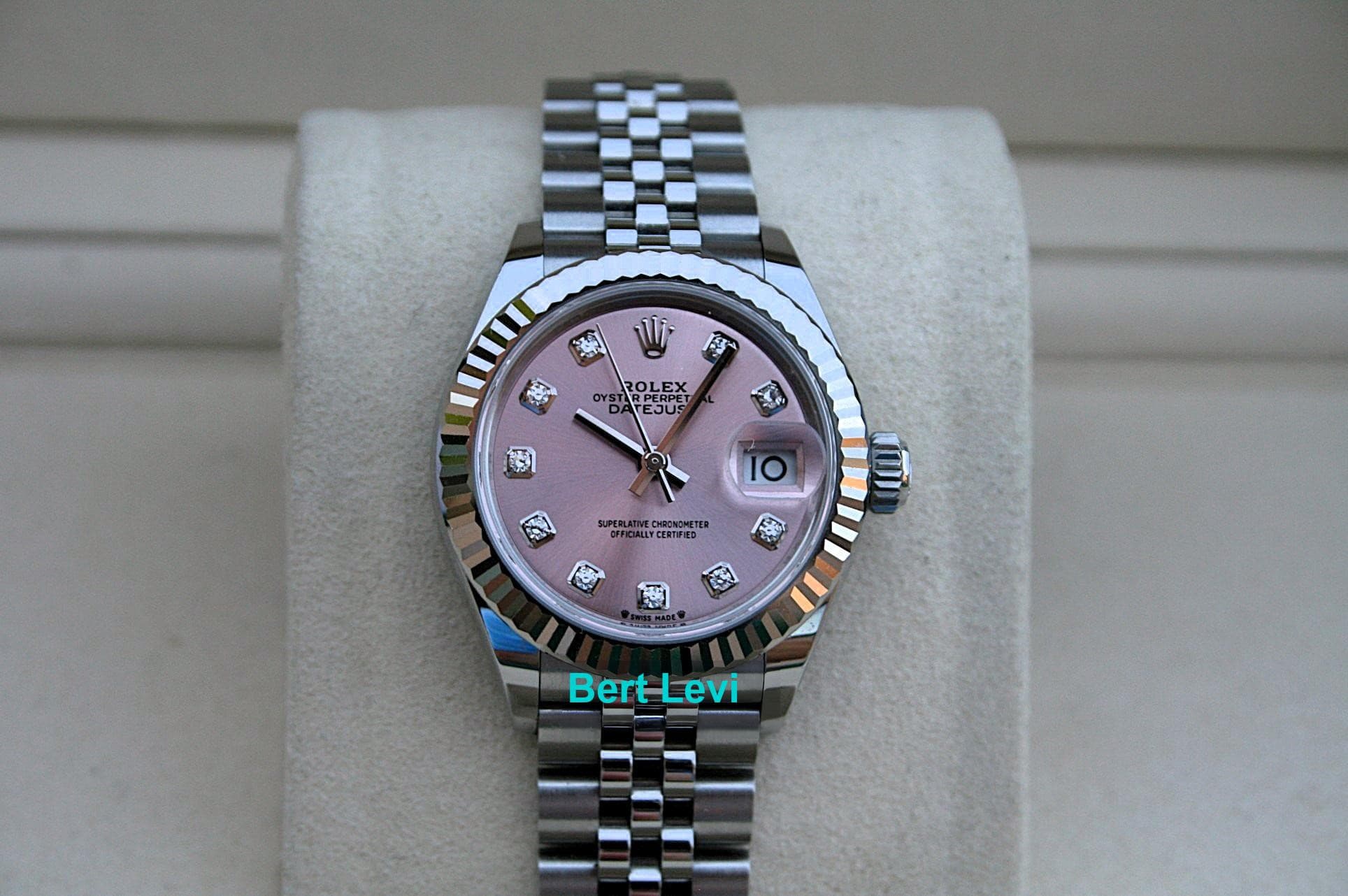 ROLEX 279174 DATEJUST LADIES WATCH 28MM PINK DIAMOND DIAL