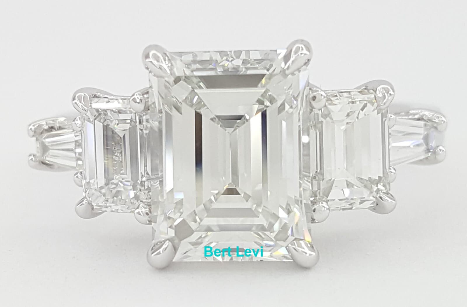 Emerald Cut Diamond Engagement Ring 3.8 ct Platinum E/VS2 GIA Rt $75,950