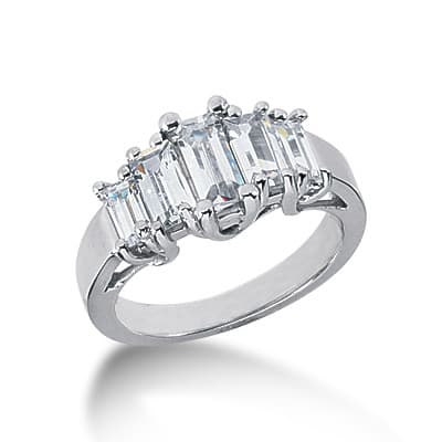Ladies 14KT White Gold Platinum Fancy Engagement Ring ENR2979