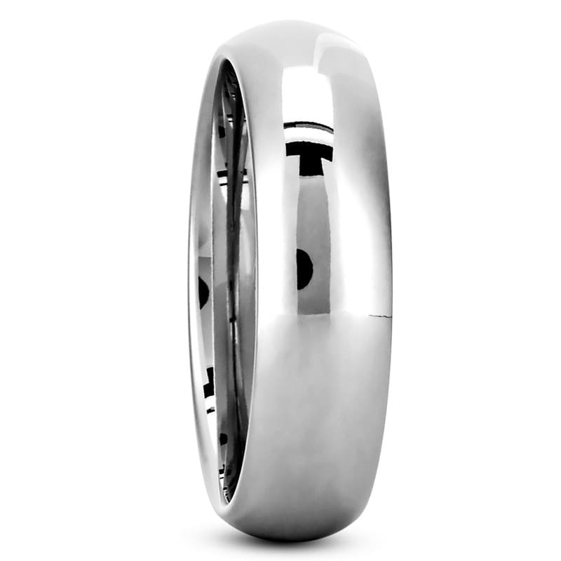 Ladies 14KT White Gold Platinum Traditional Wedding Band DC