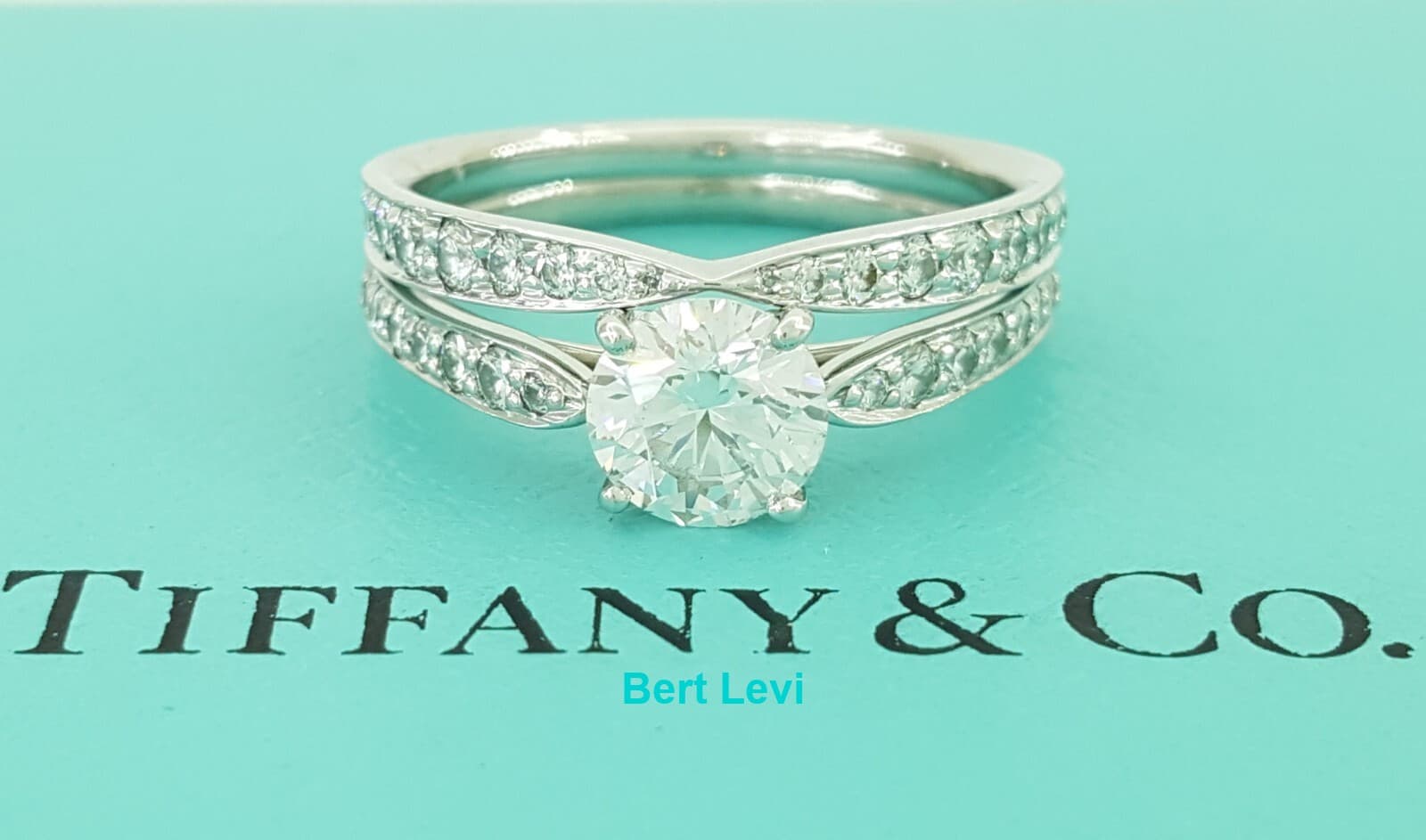 Tiffany & Co Harmony Diamond Platinum Engagement Ring & Band Set 1.38 ct $15,450