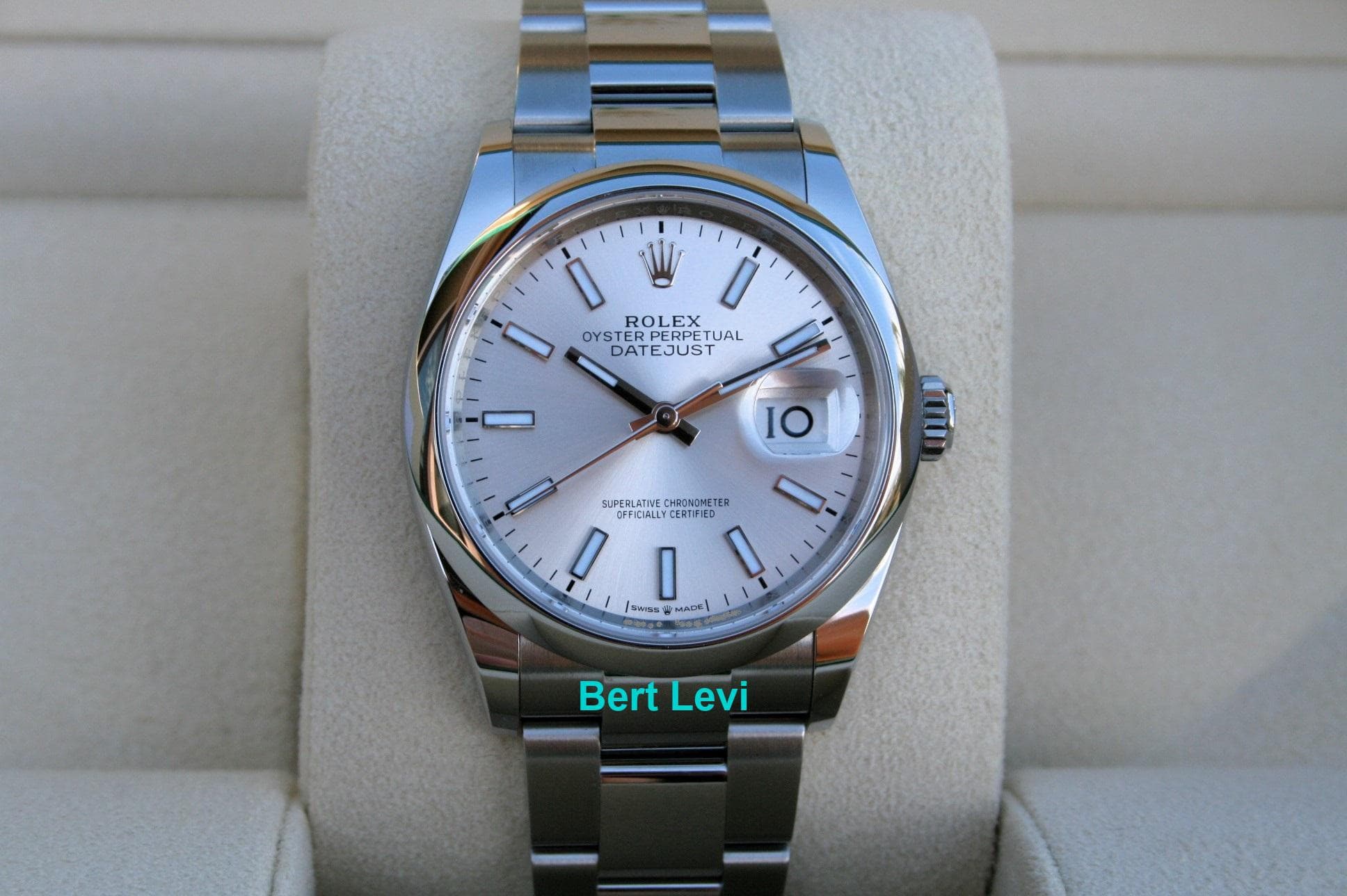 ROLEX 126200 DATEJUST WATCH SILVER MARKER OYSTER NIB