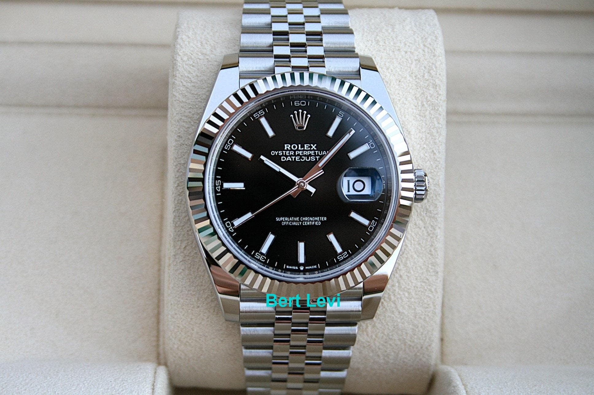 ROLEX 126334 DATEJUST 41MM WATCH BLACK DIAL NIB