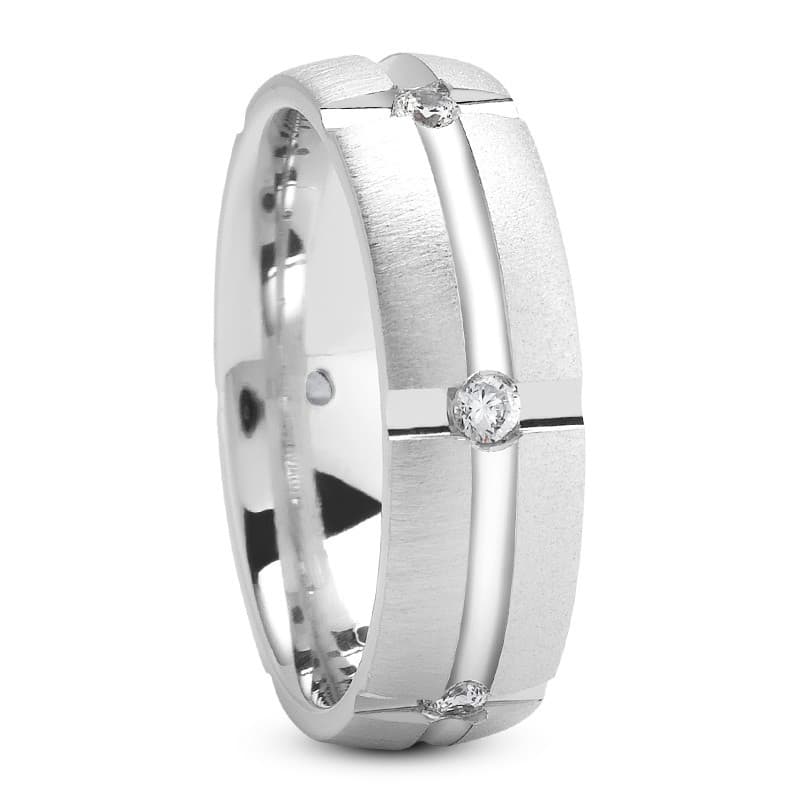 Ladies 14KT White Gold Platinum Traditional Wedding Band DB1136-5-RD