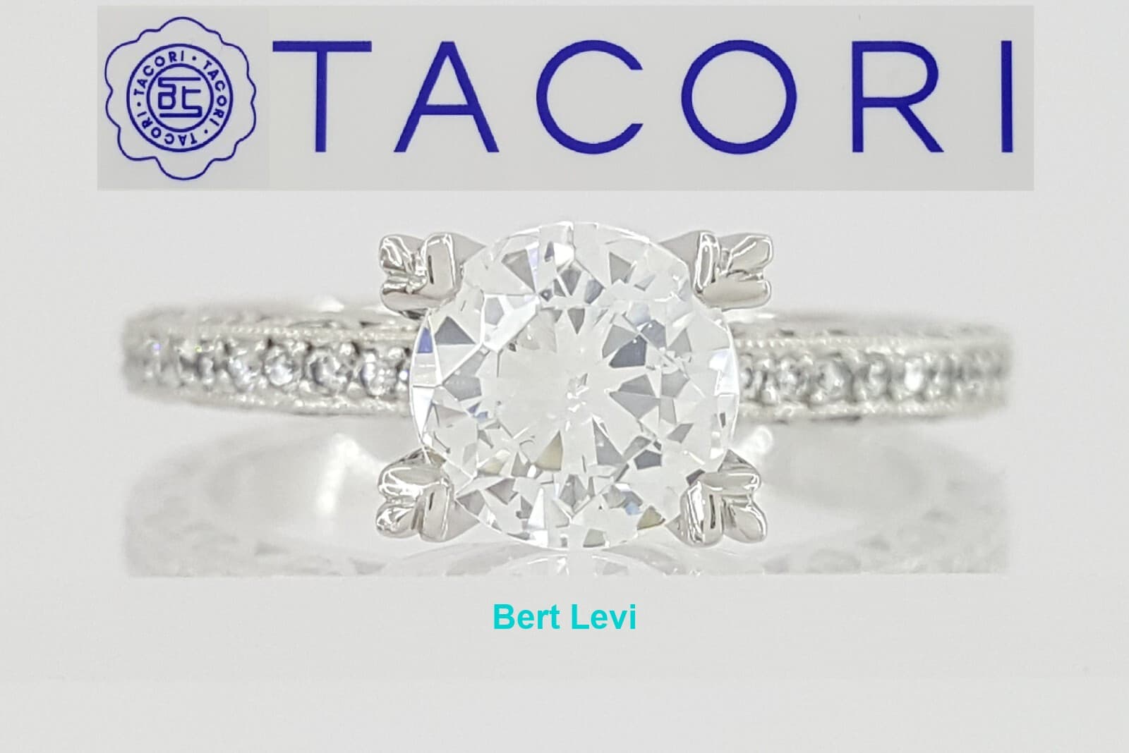TACORI Crescent Platinum Semi-Mount Diamond Engagement Ring 0.5 ct $5.6K