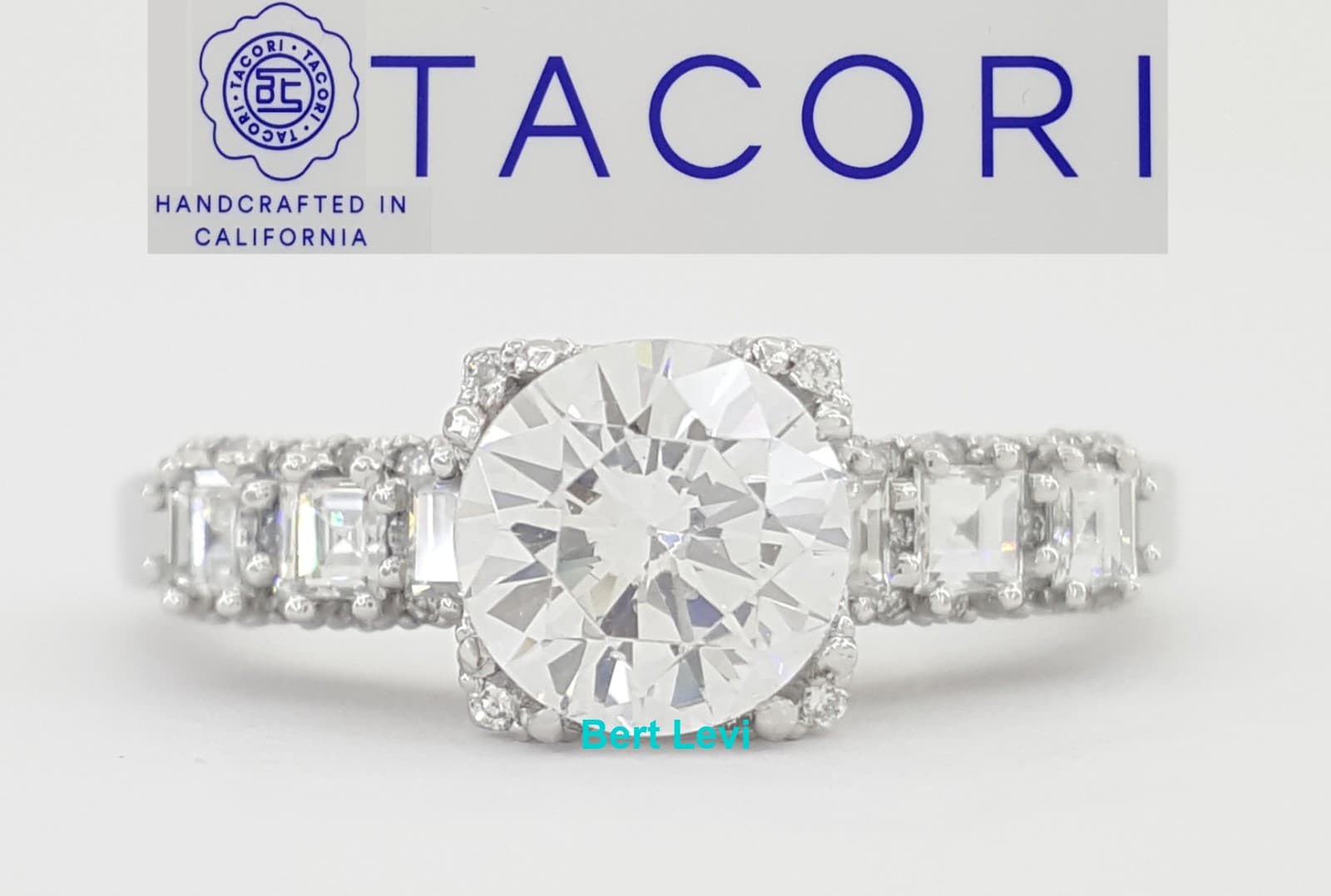 Tacori Platinum Diamond Semi-Mount Engagement Ring 0.52 ct Retail $5,570