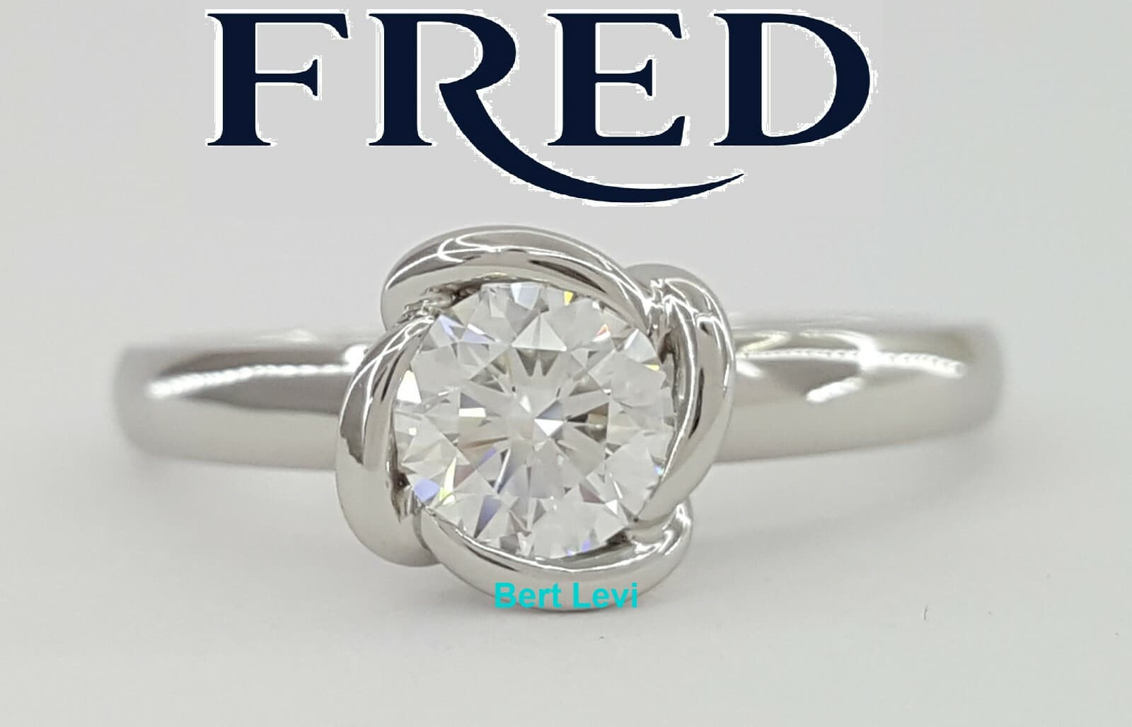 Fred of Paris Fleur Celeste Platinum 0.52ct Round Diamond Engagement Ring E/VVS2